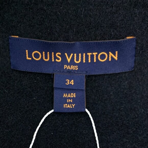 Louis Vuitton Green & Black Plaid Wool Hooded Zip-Up Jacket With Leather Patch D - Picture 6 of 8